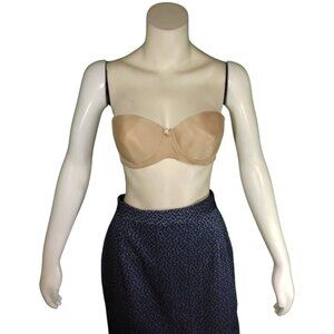 Women Tan Strapless Bra